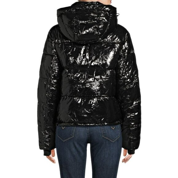 S13 Women's Lexie Black Hooded Water-Resistant Puffer Coat Size S (MSRP $300) - Picture 2 of 10
